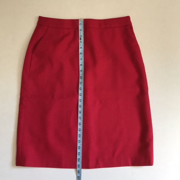 Lands end cranberry rose wool Aline skirt size 8 - Picture 8 of 10